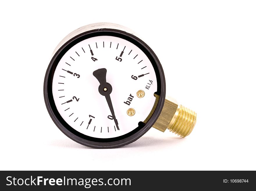 Manometer isolated on white background