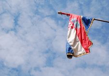 Croatian Flag On A Windy Day Stock Photos Croatian Flag On A Windy Day Stock Photos
