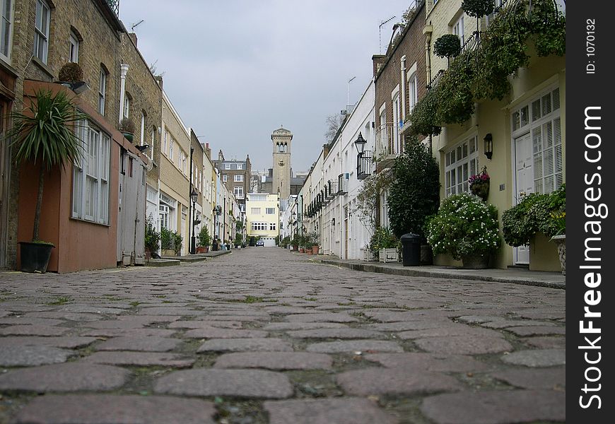 Street in the South Kensington area of London. Street in the South Kensington area of London.