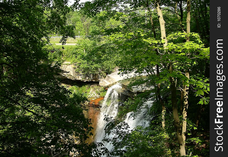 View of Brandywine Falls in Cuyahoga National Park. View of Brandywine Falls in Cuyahoga National Park