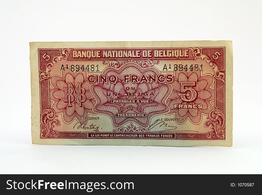 Old currency bill