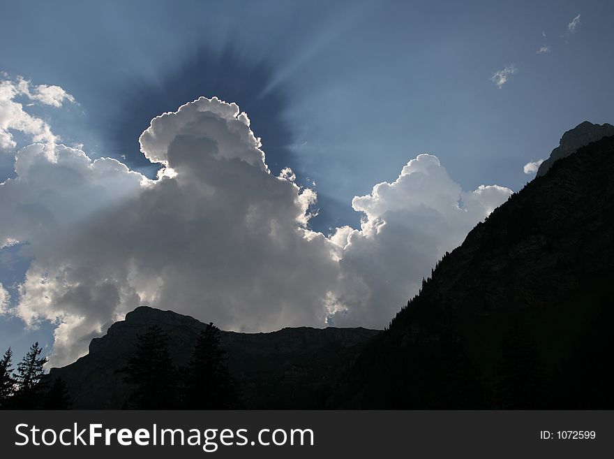 Dramatic in the sky of Switzerland. Dramatic in the sky of Switzerland
