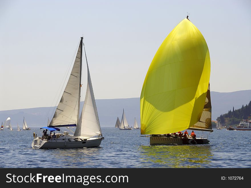 Regata in kotor bay, in montenegro. Regata in kotor bay, in montenegro