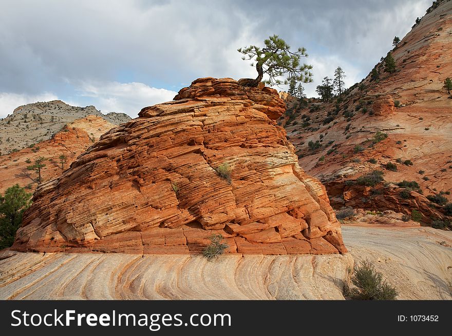 Colorful Rock Formation, Zion National Park, Utah