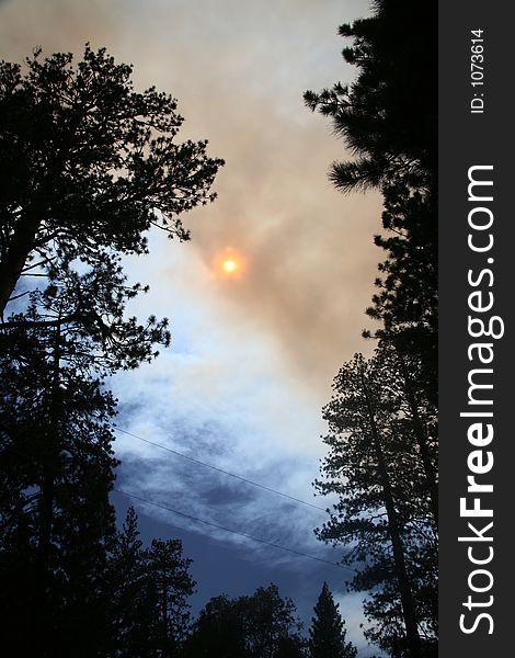 Smoky Sky During a Wildfire