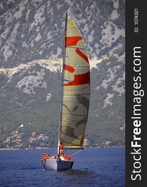 Regata in kotor bay, in montenegro. Regata in kotor bay, in montenegro