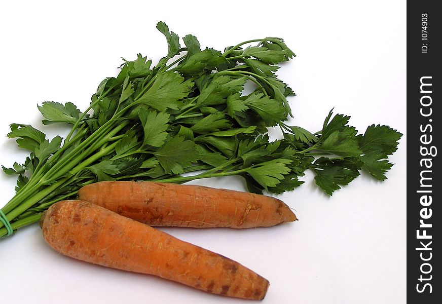 The carrot and parsley the source of vitamins. The carrot and parsley the source of vitamins