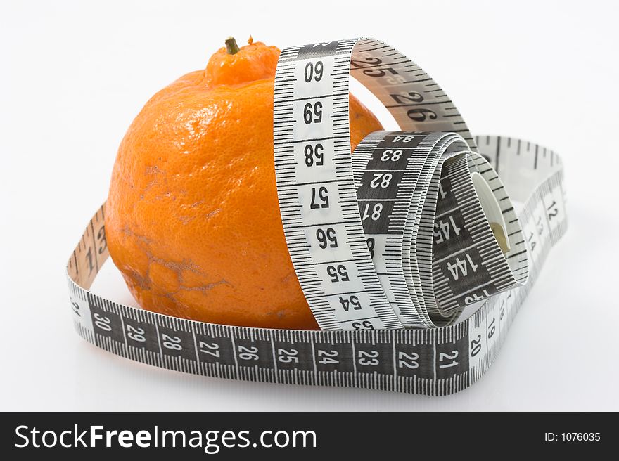 Mandarin and measure tape