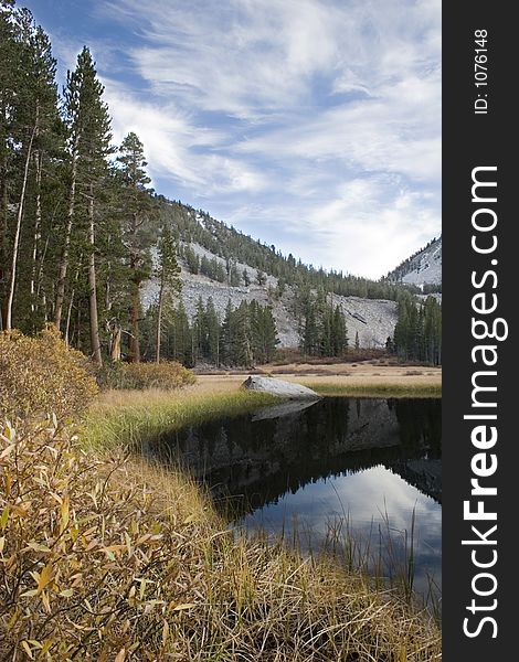 Scenic mountain lake,High Sierra lake