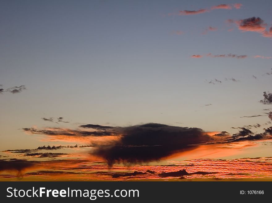 Wildfire Clouds At Sunset