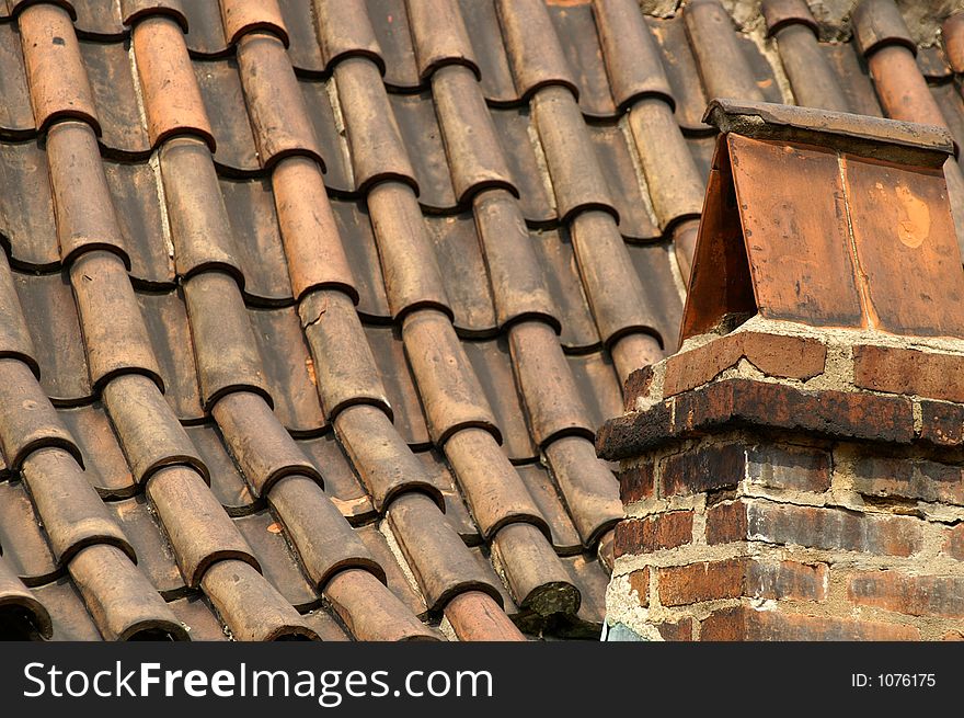 Prague tile roofs