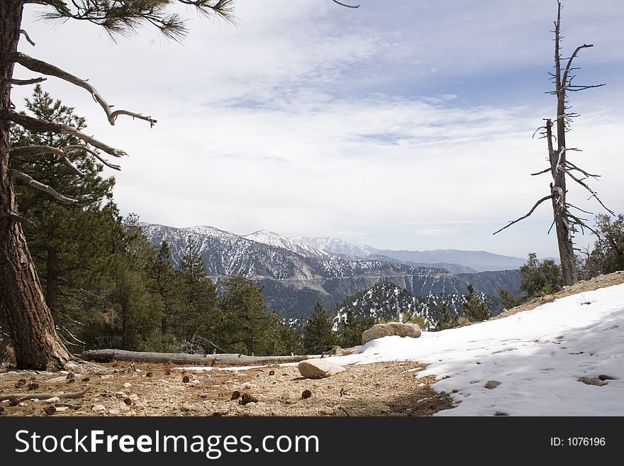 Winter in the mountains of southern California. Winter in the mountains of southern California