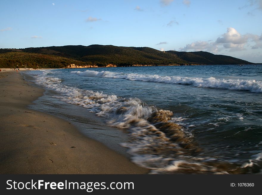 Seashore in the evening