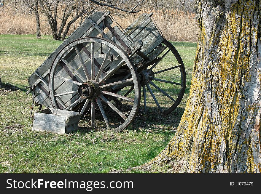 Old abandoned cart. Old abandoned cart