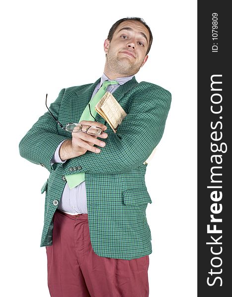 Businessman holding money. Businessman holding money