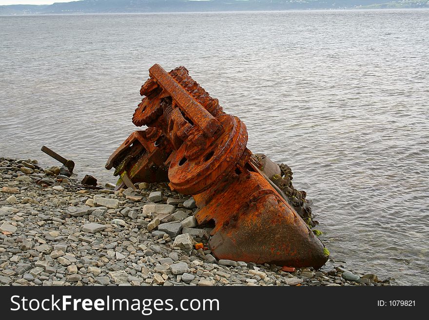 Bulldozer from Shipwreck. Bulldozer from Shipwreck