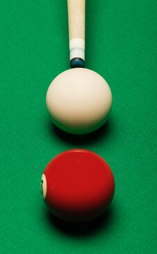 Billiard Balls In A Pool Table Stock Photography