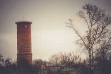 Brick Water Tower Retro Stock Image Brick Water Tower Retro Stock Image