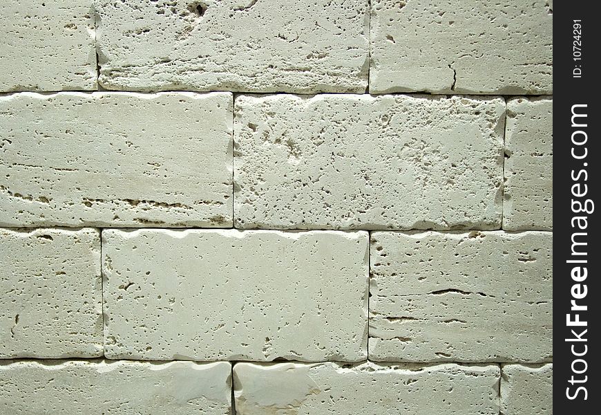 Close-up for travertine stone brick