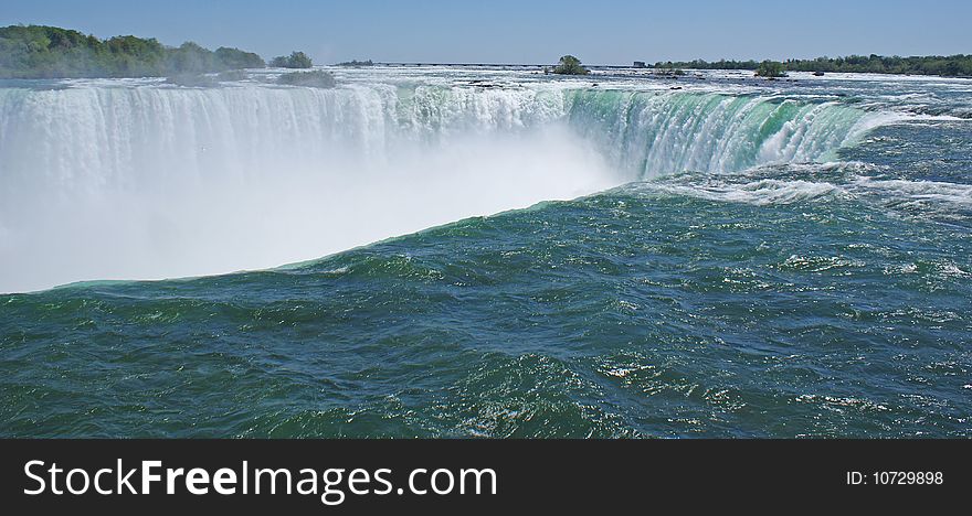 A view of Niagara Falls in Canada.