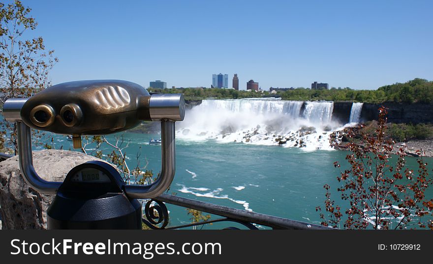 An observation deck at Niagara Falls.