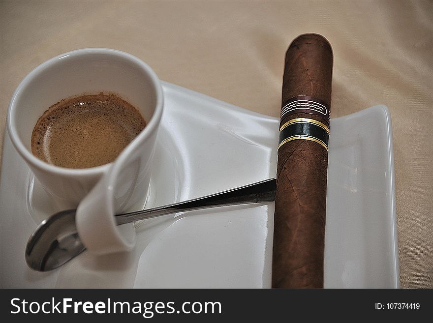 Cigar, Tobacco Products, Cup, Coffee
