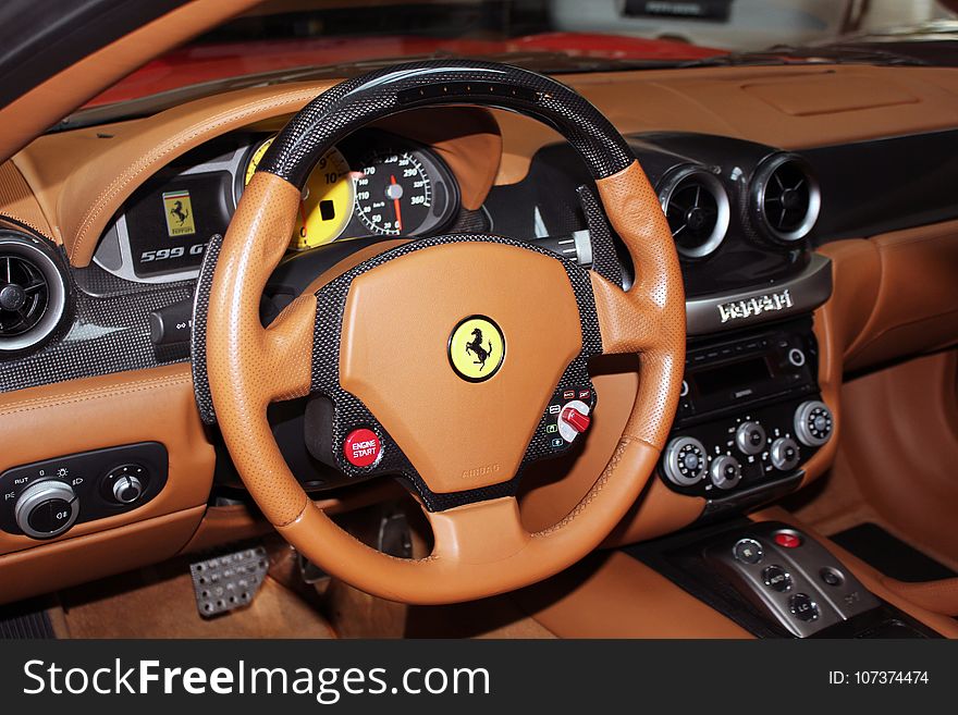 Steering Wheel, Steering Part, Car, Vehicle