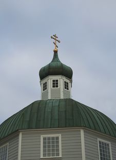 Dome And Cross Of Saint Michaels Cathedral Royalty Free Stock Photo