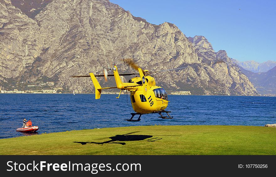 Helicopter, Rotorcraft, Aircraft, Terrain