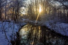 Winter Frosty Sunny Landscape Royalty Free Stock Image Winter Frosty Sunny Landscape Royalty Free Stock Image