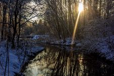 Winter Frosty Sunny Landscape Royalty Free Stock Photo Winter Frosty Sunny Landscape Royalty Free Stock Photo