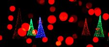 Christmas Season Decorations And Lights At Gardens Stock Image