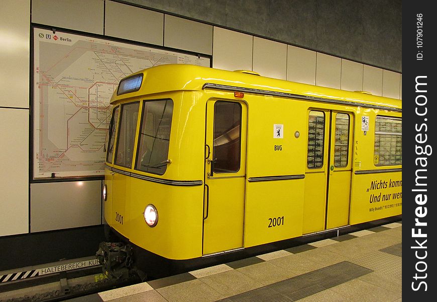 Yellow, Transport, Rolling Stock, Train