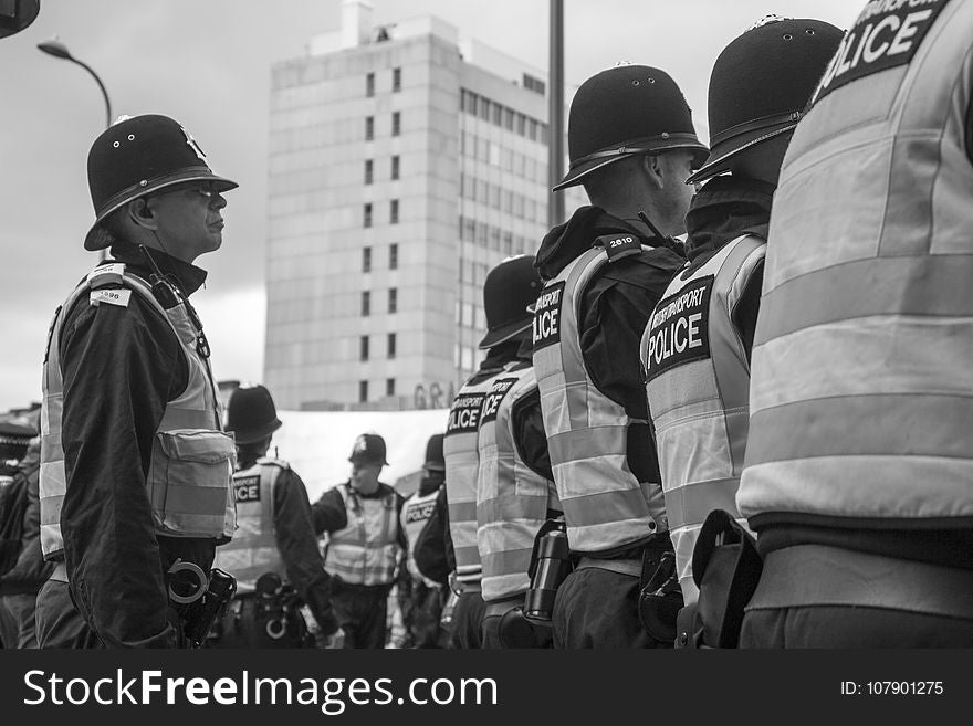 Police, Black And White, Profession, Militia