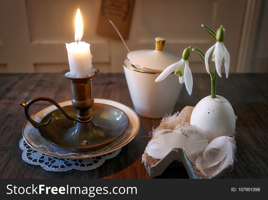 Still Life, Still Life Photography, Candle, Tableware