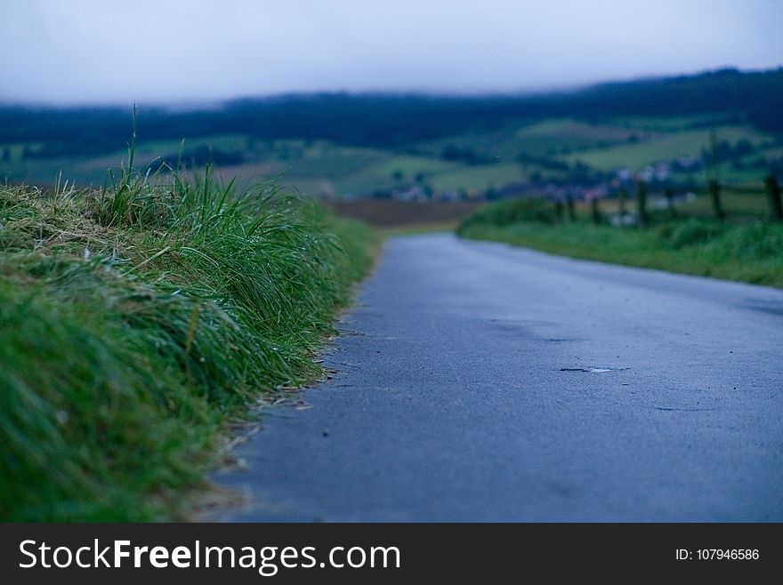 Road, Sky, Grass, Highland