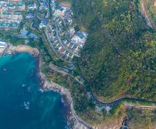 Aerial View Of The Coastline Stock Image