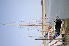 Tall Boats At Low Tide Royalty Free Stock Photography Tall Boats At Low Tide Royalty Free Stock Photography