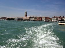 Leaving Venice With The Boat Royalty Free Stock Photos Leaving Venice With The Boat Royalty Free Stock Photos