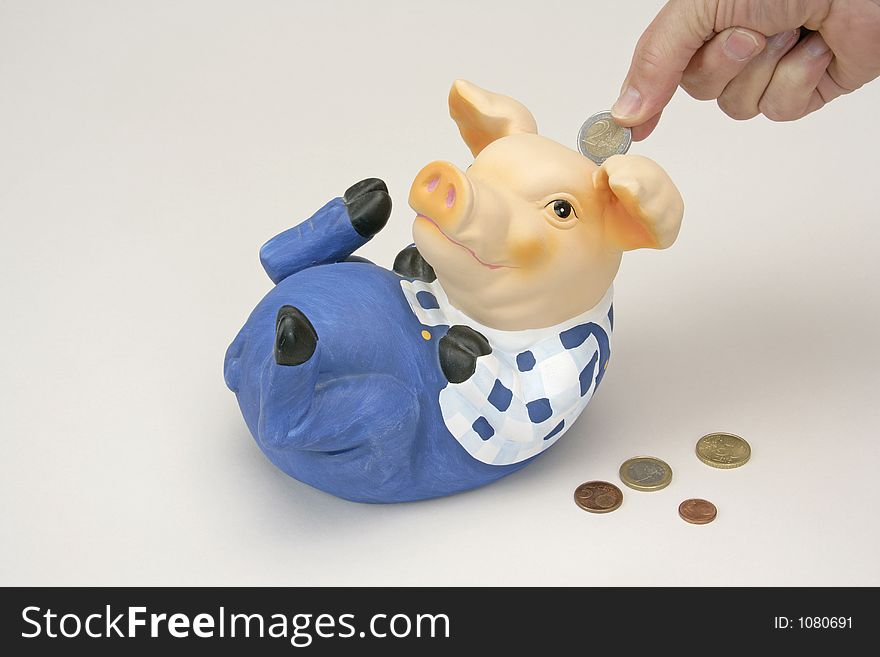Piggy Bank with hand