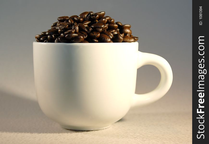 Coffee Cup And Beans