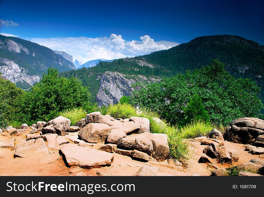 The Yosemite Valley in Yosemite National Park, California