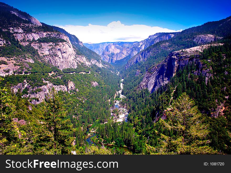 The Yosemite Valley in Yosemite National Park, California