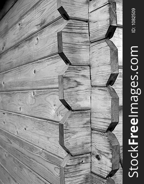 Wood construction detail background. in black and white. Wood construction detail background. in black and white