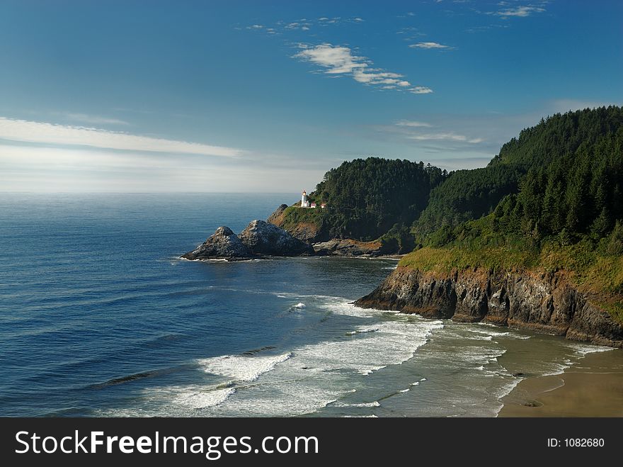 Heceta Head Lighthouse, Oregon Coast in color