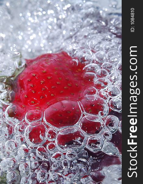 Fresh Strawberry In Water