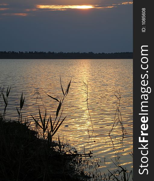 Estuary Molochniy (Dairy), Kirillovka, Ukraine, sea of Azov