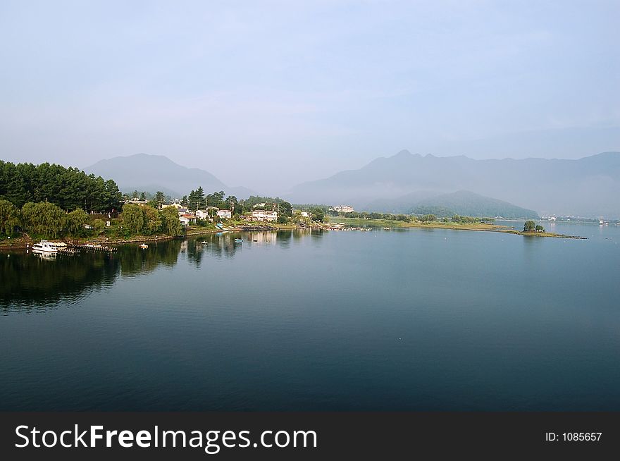 Kawaguchiko Lake in Yamanashi-ken, Japan