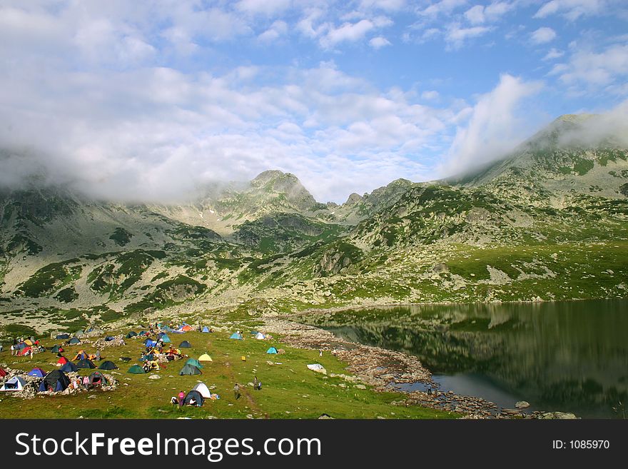 Bucura base camp from Retezat Mountains in Romania. Bucura base camp from Retezat Mountains in Romania