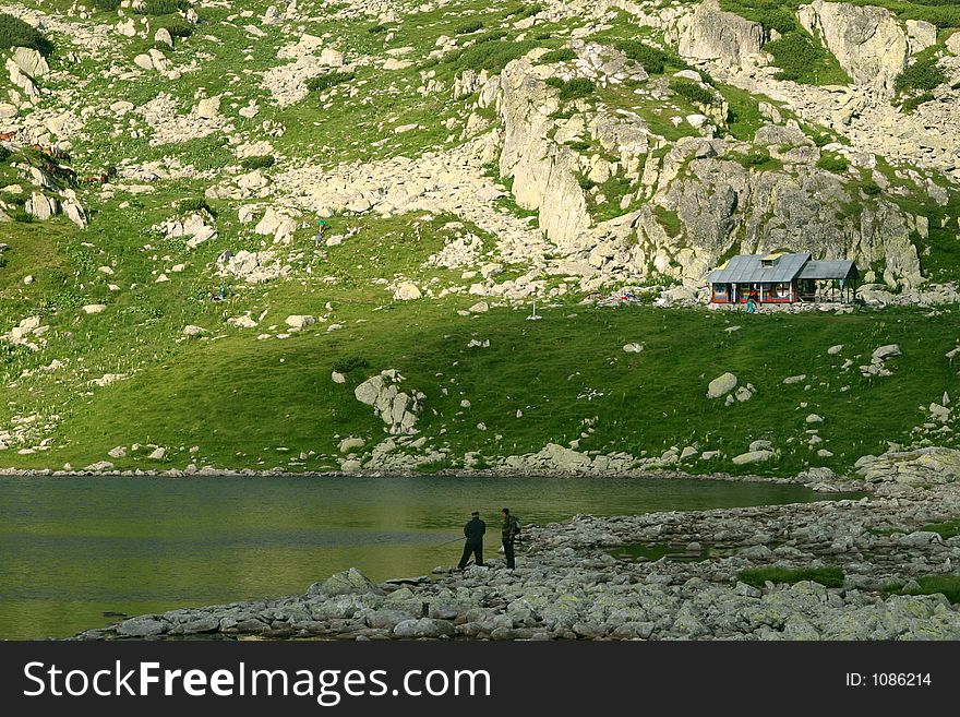 Rescu team mountain shelter in Retezat Mountains - Romania